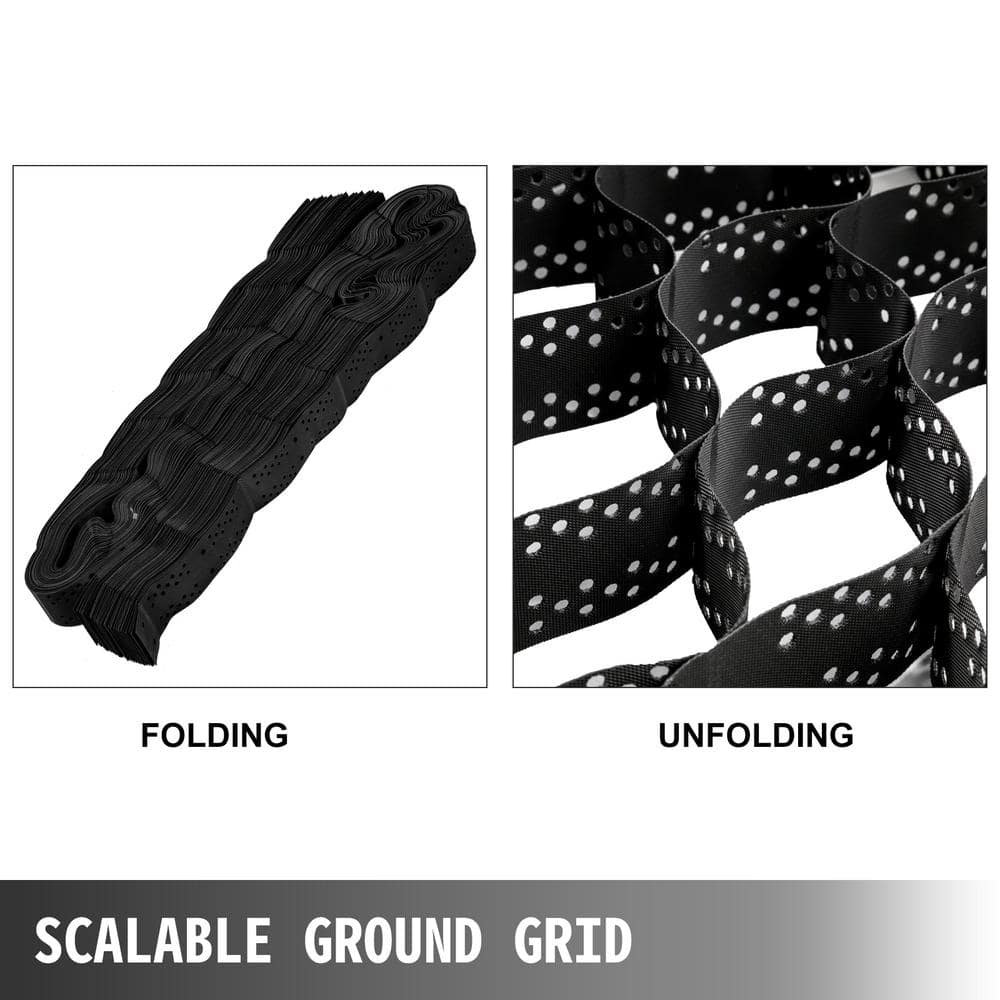 SVOPES Geo Cell Ground Grid 9 ft. x 17 ft. 4 in. Thick HDPE Gravel Stabilization Plastic Grid, 1885 lbs. Paver