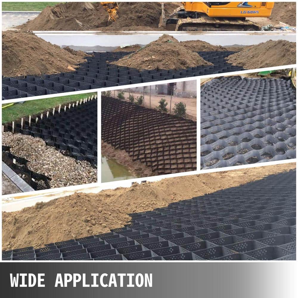 SVOPES Geo Cell Ground Grid 9 ft. x 17 ft. 4 in. Thick HDPE Gravel Stabilization Plastic Grid, 1885 lbs. Paver