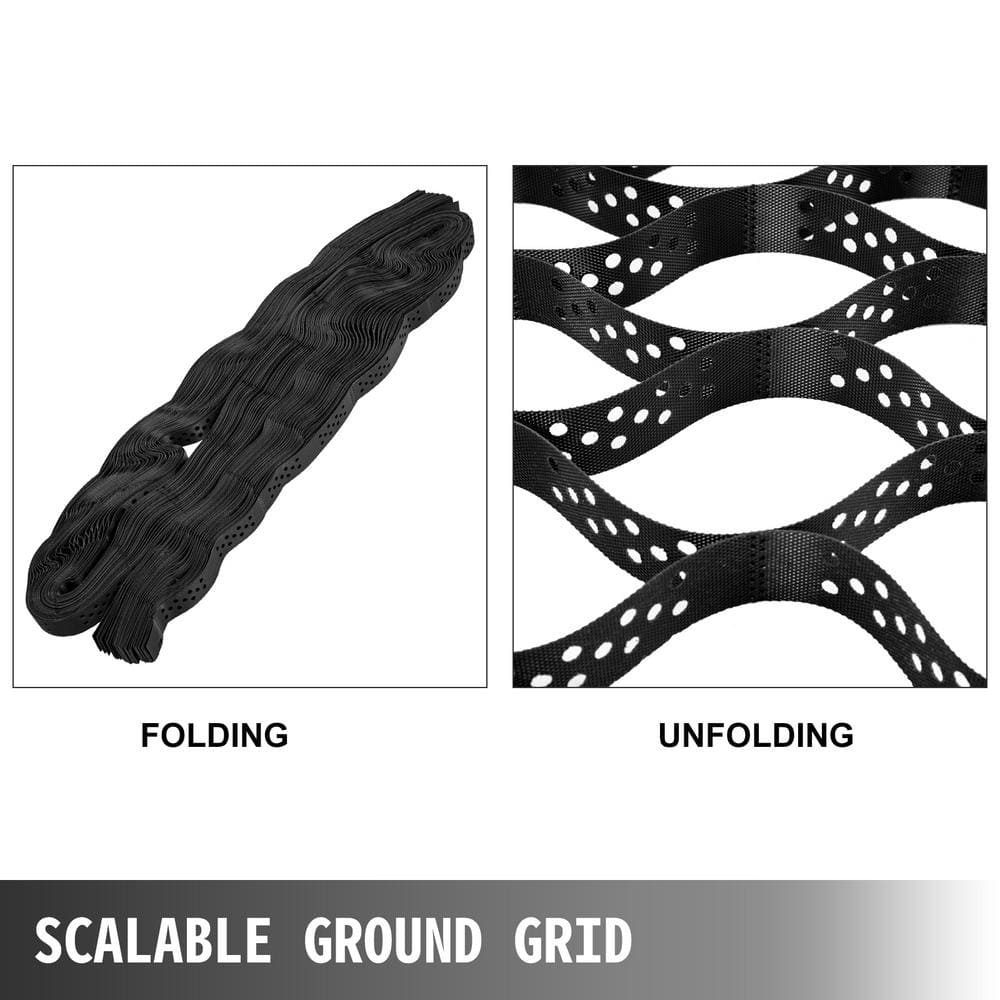 SVOPES Gravel Grid 9 ft. W x 17 ft. L x 2 in. H Geocell Ground Grid 1885LBS Per Sq Patio Plastic Grid Paver for Slope Driveways