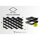 Techno Earth 9 ft. x 17 ft. x 4 inch Geocell Black Honeycomb Ground Grid HDPE Plastic Paver (160 sq. ft.)
