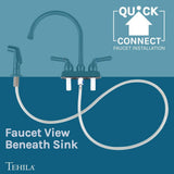 TEHILA 17.75x23.25 in. Black Utility Sink with Stainless Faucet & Side Sprayer