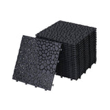 Tidoin Outdoor 1 ft. x 1 ft. Composite Deck Tile in Black(60 Per Box)