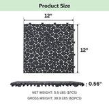 Tidoin Outdoor 1 ft. x 1 ft. Composite Deck Tile in Black(60 Per Box)