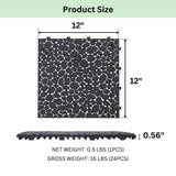 Tidoin Outdoor 1 ft. x 1 ft. Composite Deck Tile in Black(24 Per Box)