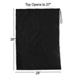 Trademark Home Large Heavy-Duty Black Nylon Drawstring Laundry Bag 2-Pack