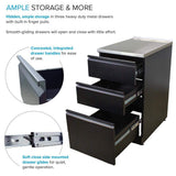 Transolid All-in-One Metal Laundry Sink and Cabinet - Black, 44.8 x 22 x 35 in.