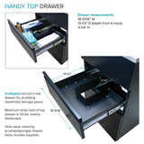 Transolid All-in-One Metal Laundry Sink and Cabinet - Black, 44.8 x 22 x 35 in.
