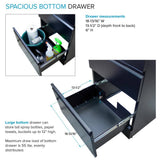Transolid All-in-One Metal Laundry Sink and Cabinet - Black, 44.8 x 22 x 35 in.