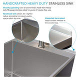 Transolid All-in-One 22 in. x 22 in. x 35 in. Metal Drop-In Laundry/Utility Sink and Cabinet in Black