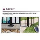 TuffBilt Dillon 2 in. x 2 in. x 70 in. Black Aluminum Fence Line Post