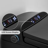 UPIKER 12-in-1 Elongated Bidet Toilet in Black with Heated Seat and Auto Flush