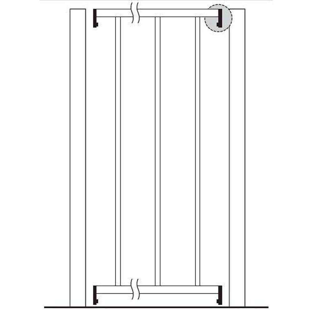US Door and Fence Pro Series 32 in. H x 8 ft. W Spaced Bar Flat Metal Fence Panel