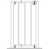 US Door and Fence Pro Series 32 in. H x 8 ft. W Spaced Bar Flat Metal Fence Panel