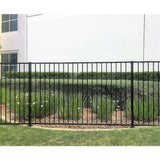 US Door and Fence Pro Series 32 in. H x 8 ft. W Spaced Bar Flat Metal Fence Panel