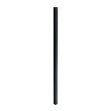 US Door and Fence 2 in. x 2 in. x 4.5 ft. Black Metal Fence Post with Post Cap