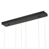 Vanity Art 3-Light Statement Tiered Integrated LED Black Chandelier