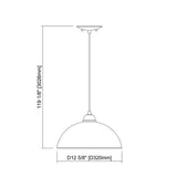 Vanity Art 1-Light Pendant in Black with Etched Glass