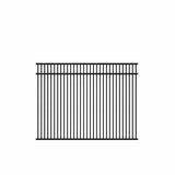 Veranda Freeport Standard-Duty 4.5 ft. x 6 ft. Black Aluminum Framed Pre-Assembled Double Picket Fence Panel
