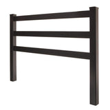 Veranda Black Vinyl 3-Rail Ranch Corner Post - 5 in. x 5 in. x 7 ft.