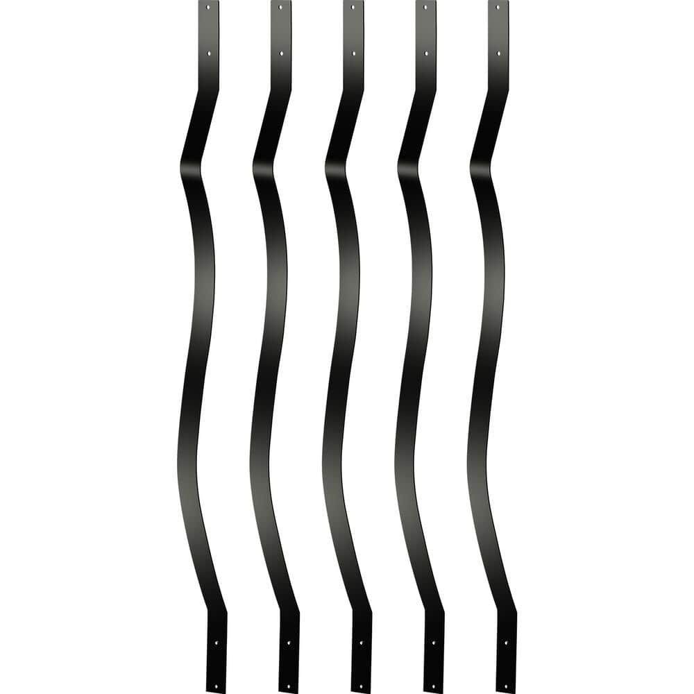 VEVOR 29.5 in. x 1 in. Deck Balusters Staircase Baluster Aluminum Alloy Deck Rail Metal Spindles for Outdoor (61-Pack)