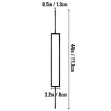 VEVOR 44 in. x 0.5 in. Deck Balusters Metal Deck Spindles Iron Staircase Baluster Black Baluster for Outdoor (10-Pack)