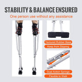 VEVOR Drywall Stilts 36 in. - 50 in. Adjustable Aluminum Tool Stilts Durable and Non-slip Work Stilts