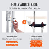 VEVOR Drywall Stilts 36 in. - 50 in. Adjustable Aluminum Tool Stilts Durable and Non-slip Work Stilts