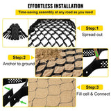 VEVOR Geocell Ground Grid 25 ft. x 9.5 ft. x 3 in. Geo Grid Driveway 108 sq. ft. Ground Grid Paver for Landscaping