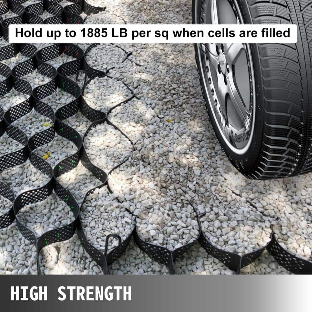 VEVOR Grass Grids 9 ft. x 17 ft. x 4 in. Geo Grid Driveway 153 sq. ft. Ground Pavers for Landscaping