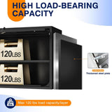 Black 31.5 in. W x 21.6 in. H x 15.7 in. D Steel Garage Wall Cabinet with 2 Shelves Tool Cabinet for Basement Warehouse