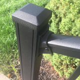 Weatherables Stanford 2.5 in. x 2.5 in. x 38 in. Textured Black Aluminum Post Kit