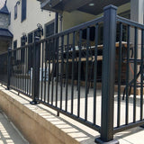 Weatherables Stanford 2.5 in. x 2.5 in. x 38 in. Textured Black Aluminum Post Kit