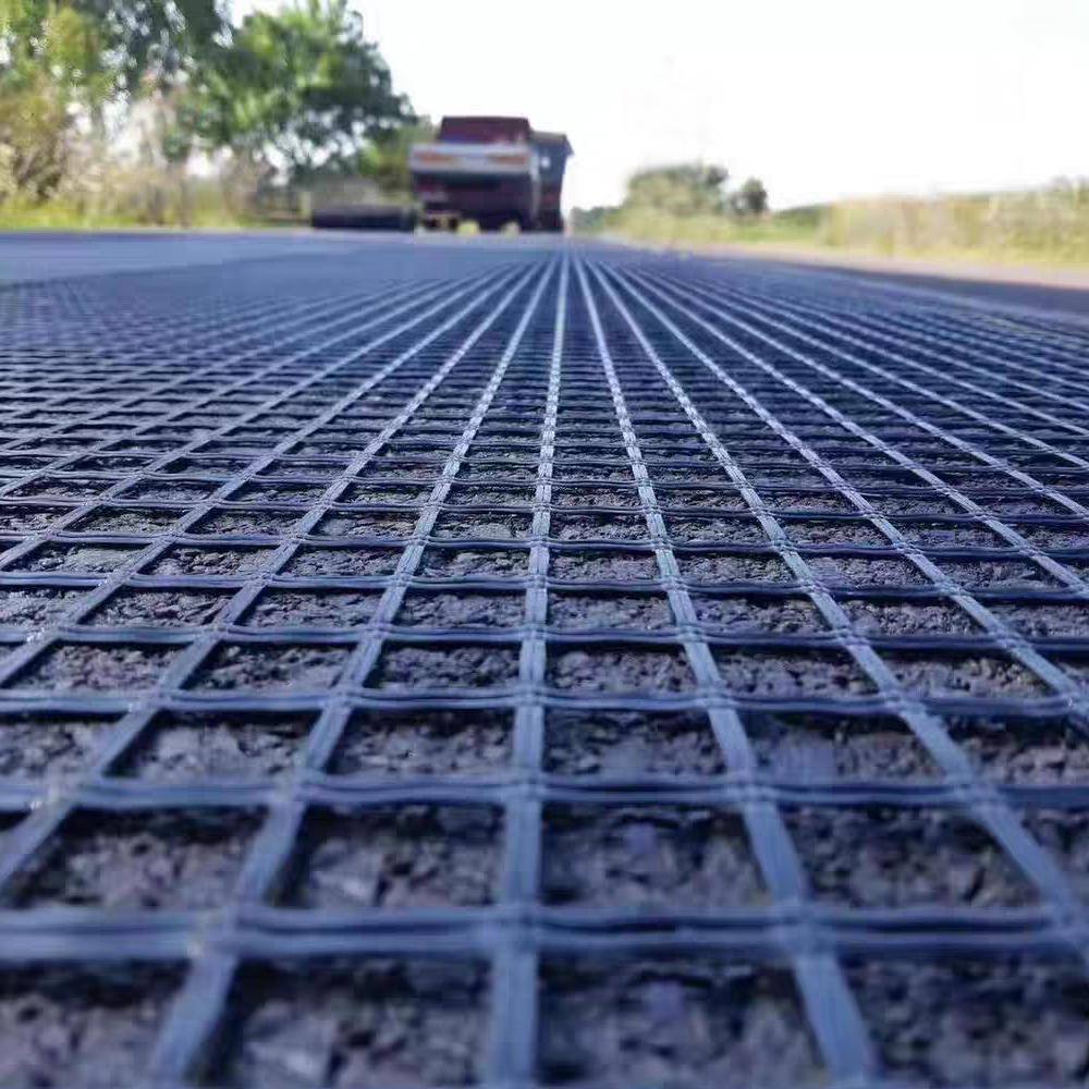 Wellco 3.9 ft. x 164 ft. x 0.2 in. 80KN Biaxial Geogrid Black Fiberglass Paver Base for Landscaping, Sheds, Pathway, Patios