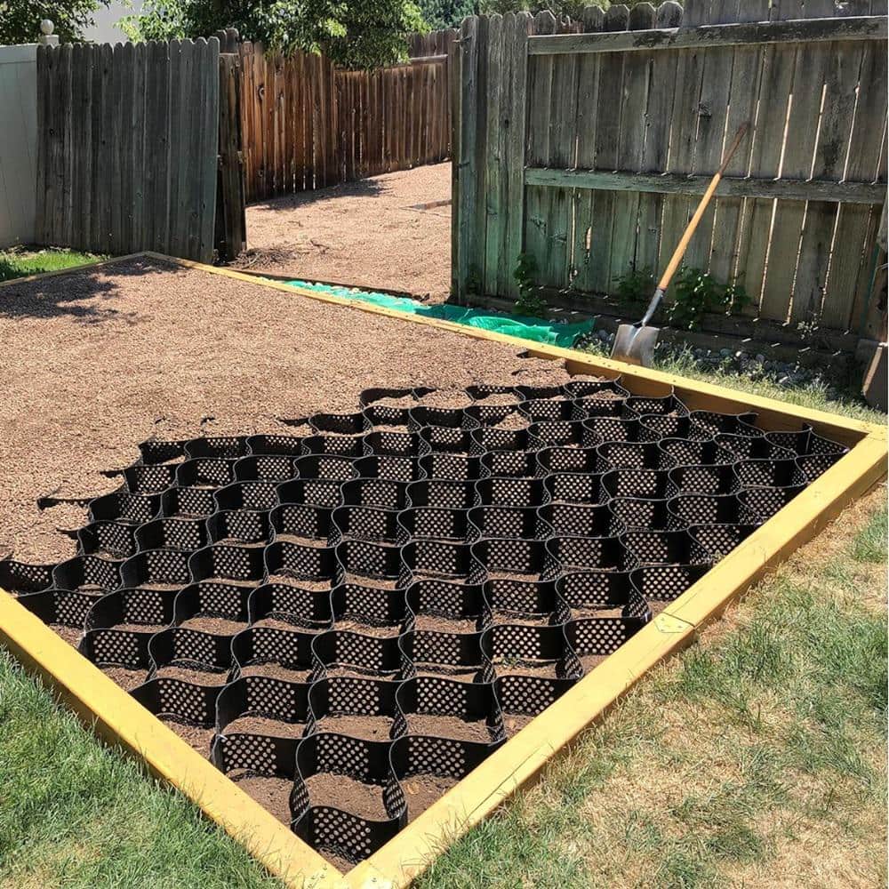 Wellco 10 ft. x 16.5 ft. x 3 in. L Series Plastic Ground Geo Grid Driveway Ground Pavers Geocell