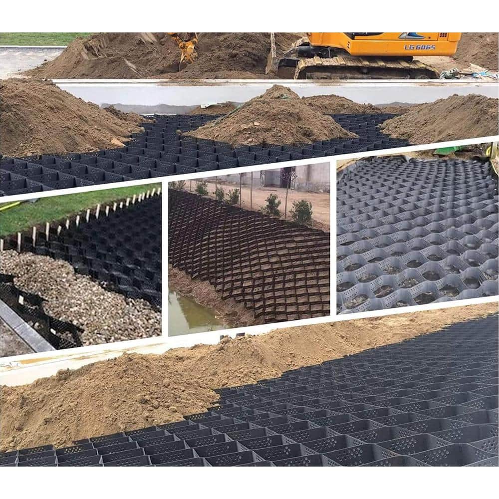 Wellco 3.3 ft. x 6.6 ft. x 2 in. S Series Plastic Ground Geo Grid Driveway Ground Pavers for Landscaping