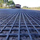 Wellco 4.9 ft. W x 32.8 ft. L x 0.2 in. H 80KN Biaxial Geogrid Black Plastic Paver Base for Landscaping, Sheds, Pathway