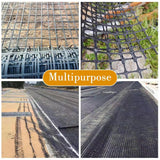 Wellco 4.9 ft. W x 32.8 ft. L x 0.2 in. H 80KN Biaxial Geogrid Black Plastic Paver Base for Landscaping, Sheds, Pathway