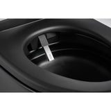WELLFOR USBY 1.28 GPF Elongated Black Bidet Toilet with Heated Seat & Auto Features