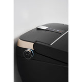 WELLFOR USBY 1.28 GPF Elongated Black Bidet Toilet with Heated Seat & Auto Features