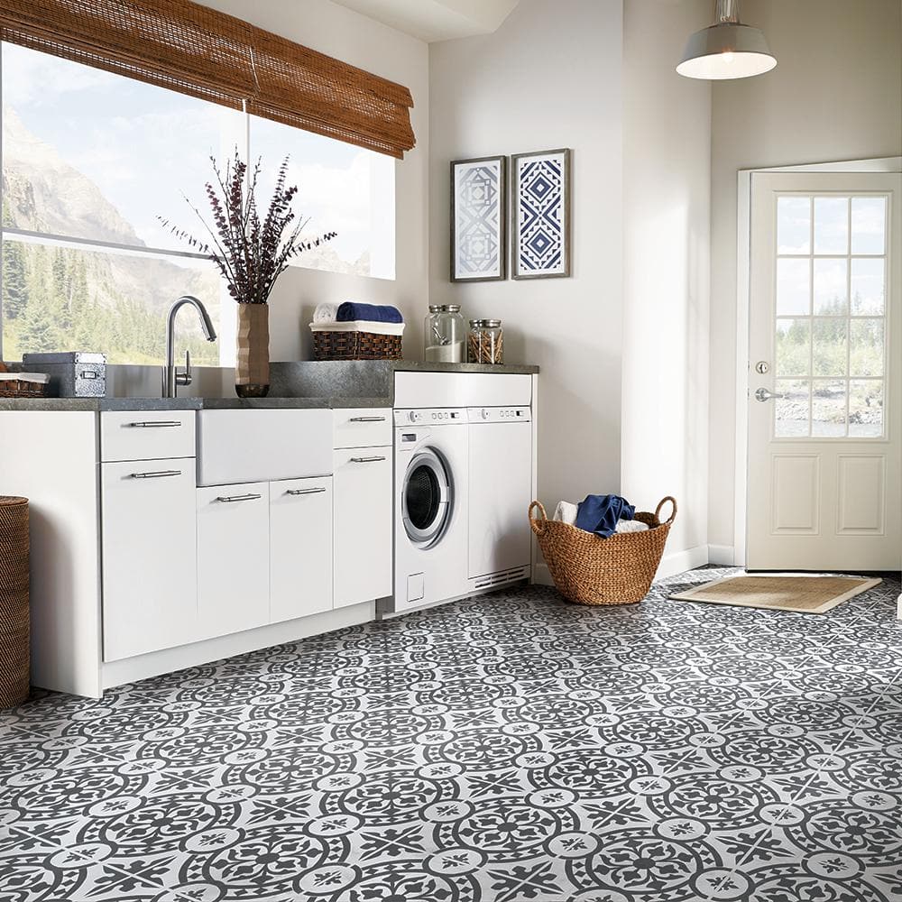 Armstrong Flooring Adiamo Bone White 12 x 12 Self-Adhesive Vinyl Tile