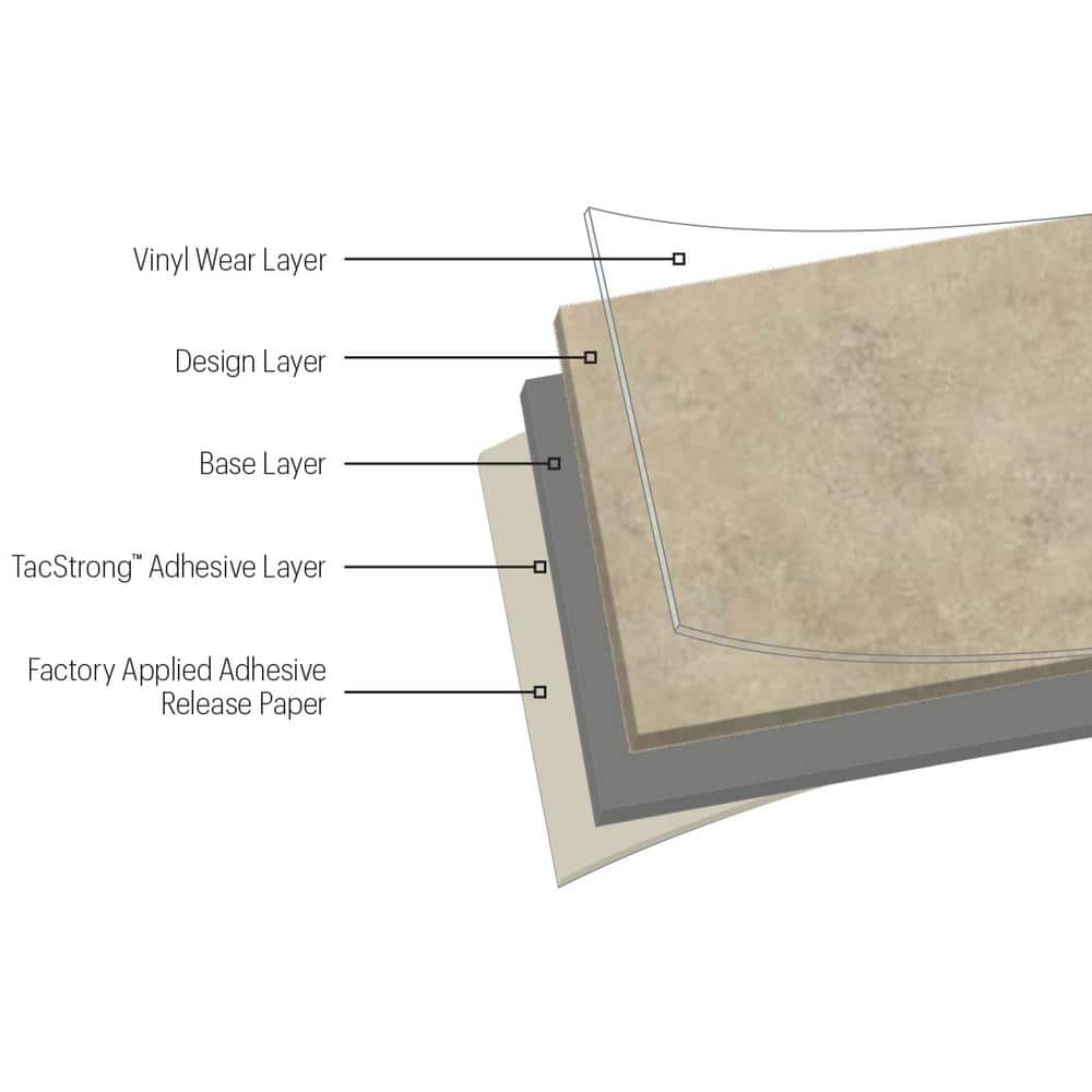 Armstrong Flooring Cabrini Night & Day 12 x 12 Self-Adhesive Vinyl Tile (30 sq. ft./ctn)