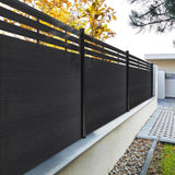 mondaria Outdoor 6 ft. H x 6 ft. W Black Composite Fence Panel (10-Pack) with 2-Columns Garden Fence Board
