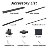 mondaria Outdoor 6 ft. H x 6 ft. W Black Composite Fence Panel (10-Pack) with 2-Columns Garden Fence Board
