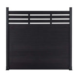 mondaria Outdoor 6 ft. H x 6 ft. W Black Composite Fence Panel (10-Pack) with 2-Columns Garden Fence Board