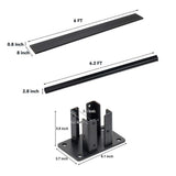 mondaria Outdoor 6 ft. H x 6 ft. W Black Composite Fence Panel (10-Pack) with 2-Columns Garden Fence Board