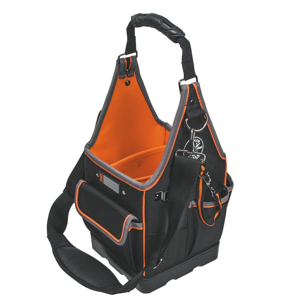 Klein Tools Tradesman Pro Tool Tote, 20-Pocket Tool Bag, 8-Inch, 8.75 x 8.75 x 17 in, 1680D Ballistic Polyester