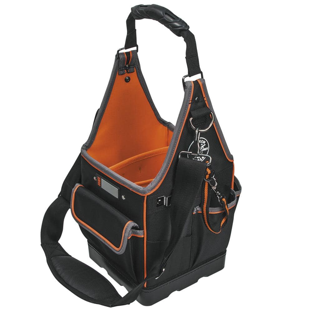 Klein Tools Tradesman Pro Tool Tote, 20-Pocket Tool Bag, 8-Inch, 8.75 x 8.75 x 17 in, 1680D Ballistic Polyester