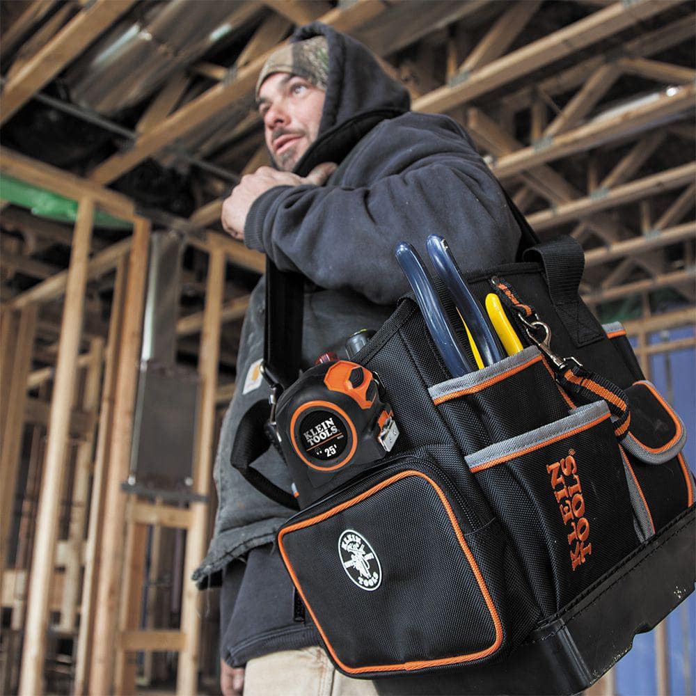 Klein Tools Tradesman Pro Tool Tote, 40 Pockets, 10-Inch (Model 5541610-14)