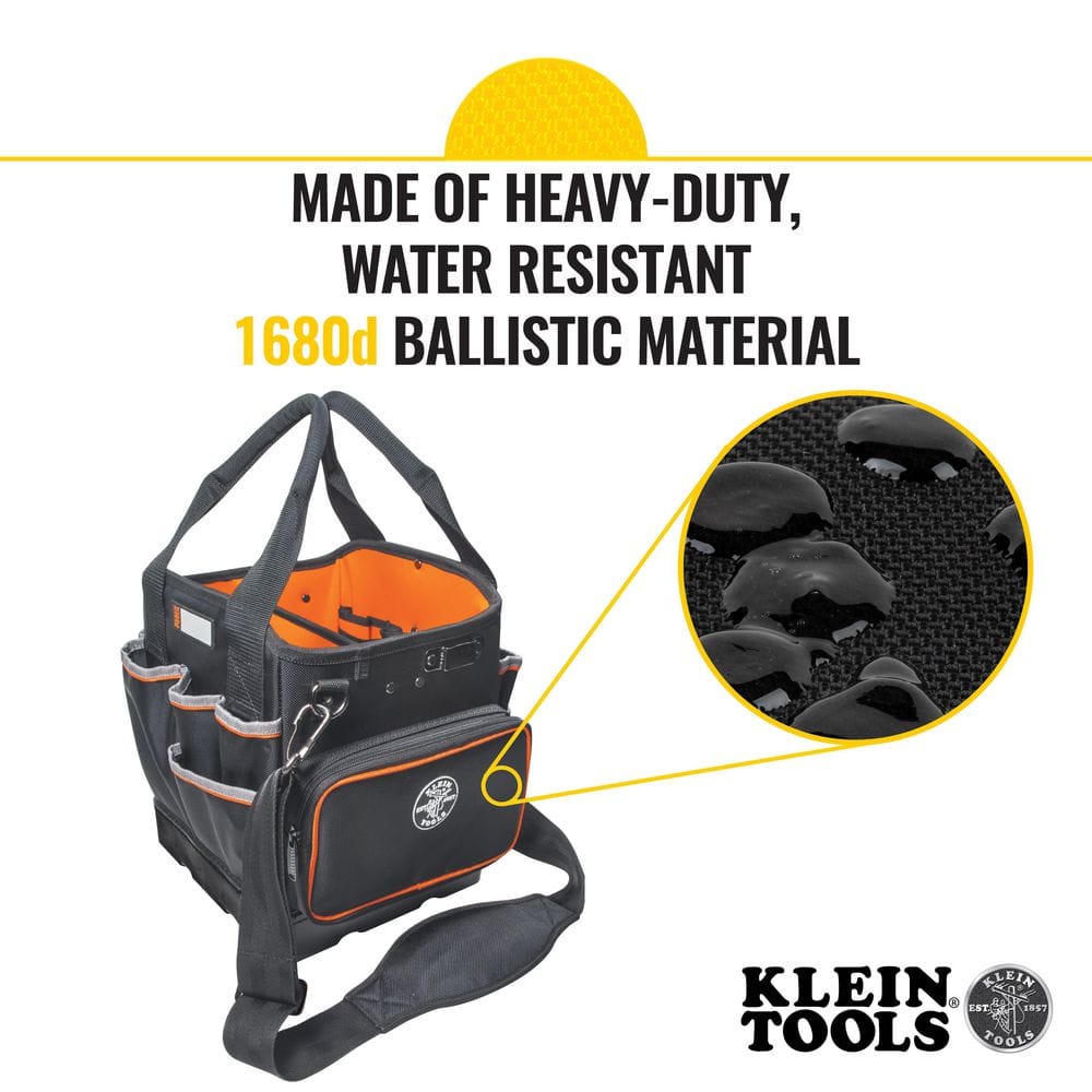 Klein Tools Tradesman Pro Tool Tote, 40 Pockets, 10-Inch (Model 5541610-14)