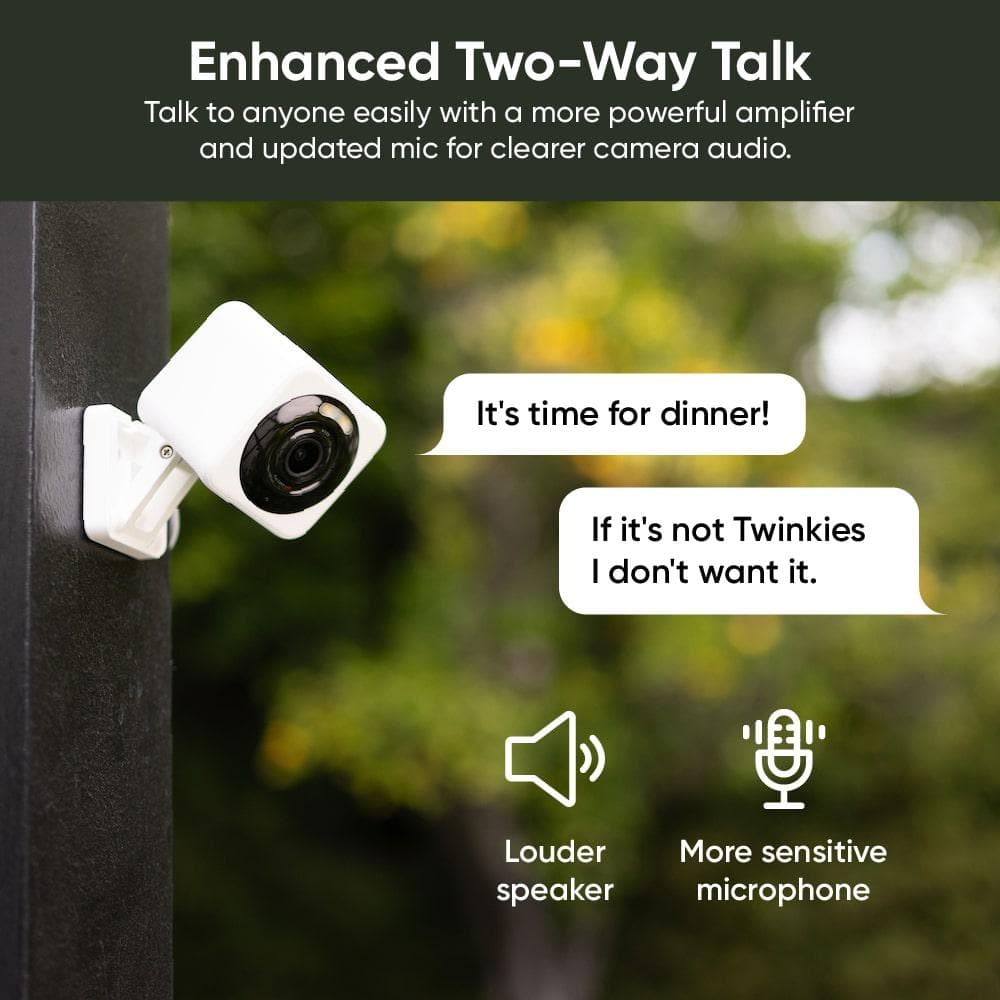 Wyze Cam v4 Wi-Fi 2.5K QHD Indoor/Outdoor Plug-In Smart Home Security Camera, Color Night Vision, 2-Way Audio (Black)
